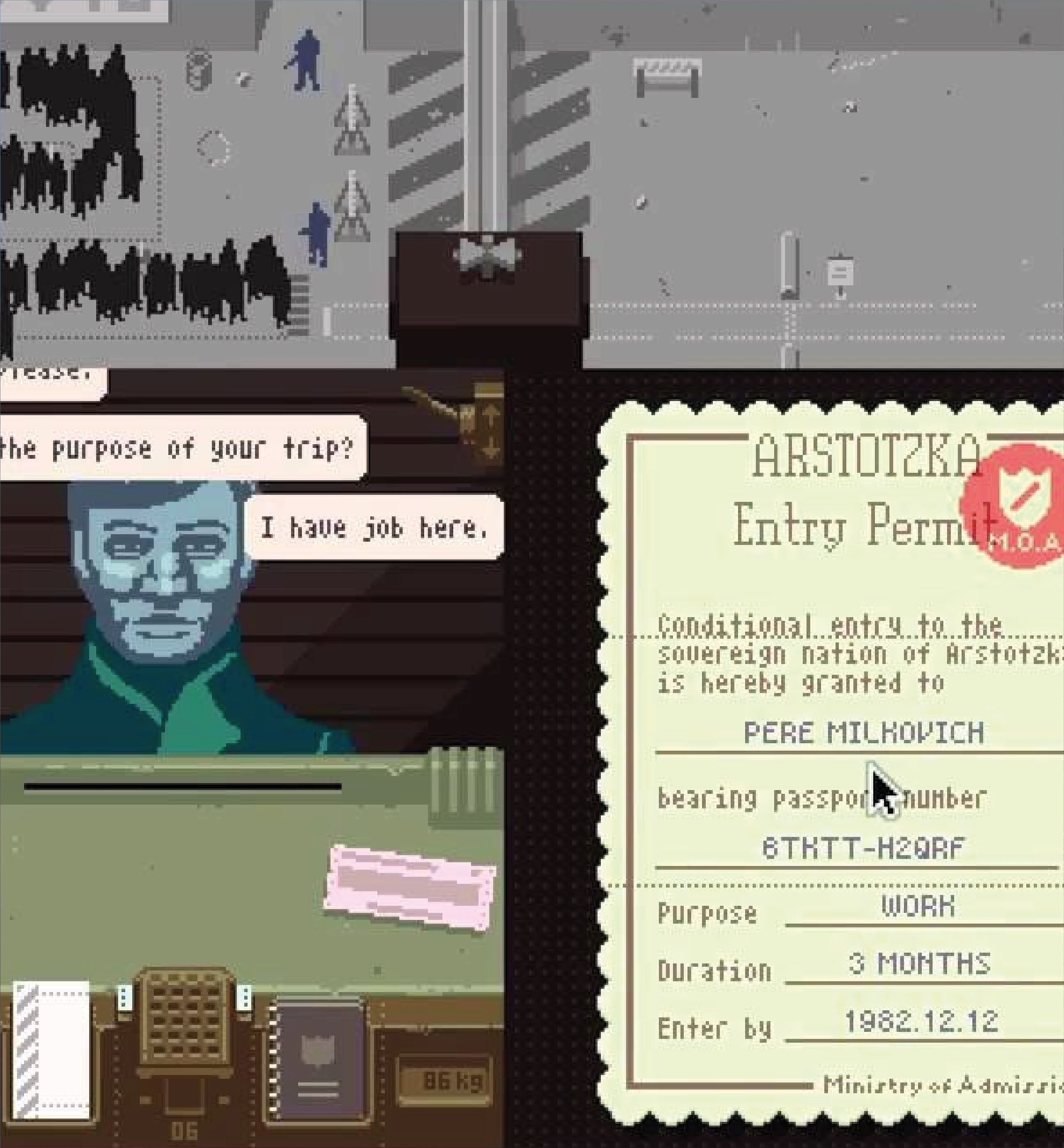 Screenshot aus Papers, Please